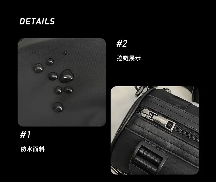 Women's Black Bucket Bag Shoulder Crossbody Tooling Bag — feature 42