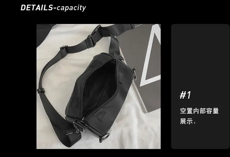 Women's Black Bucket Bag Shoulder Crossbody Tooling Bag — feature 46