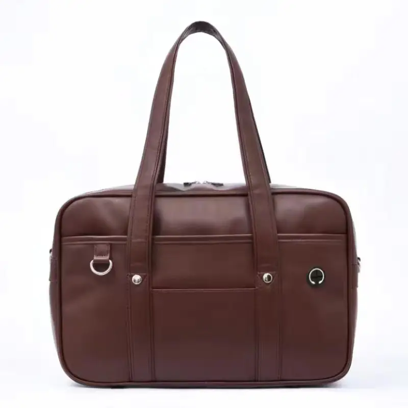 Japanese Style PU Leather Shoulder Bag Black - Image 7