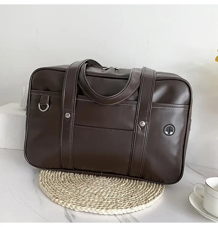 Japanese Style PU Leather Shoulder Bag Black — feature 26