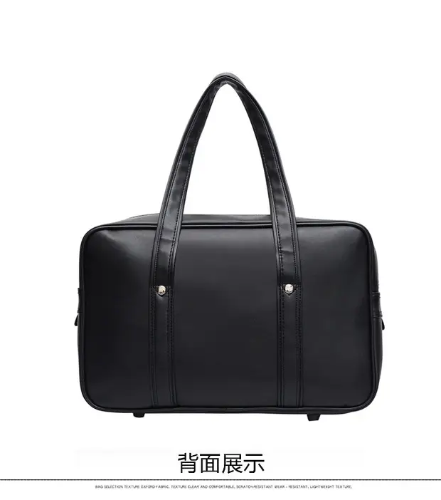 Japanese Style PU Leather Shoulder Bag Black — feature 9