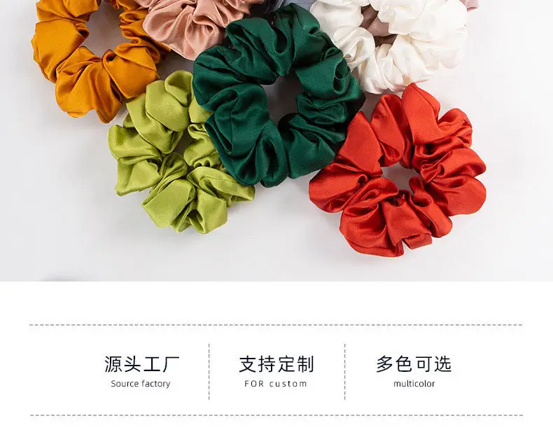 Pink Silk Hair Scrunchie 4.5cm Large — feature 5