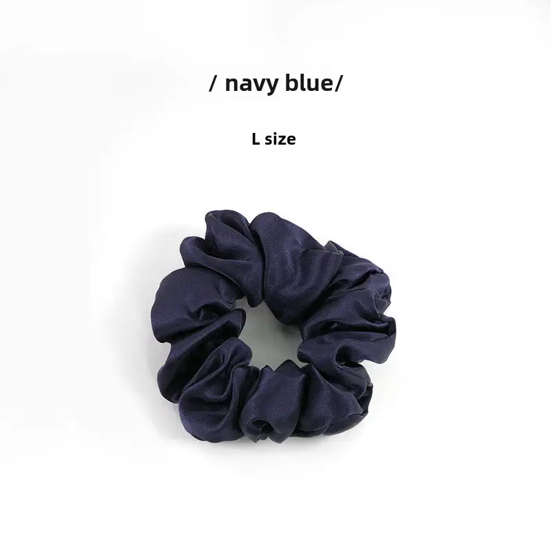 Pink Silk Hair Scrunchie 4.5cm Large - Image 10