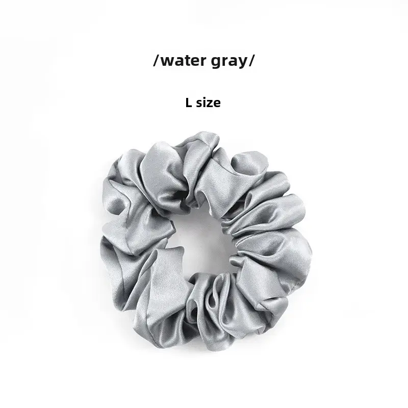 Pink Silk Hair Scrunchie 4.5cm Large - Image 11