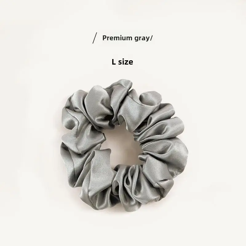 Pink Silk Hair Scrunchie 4.5cm Large - Image 12