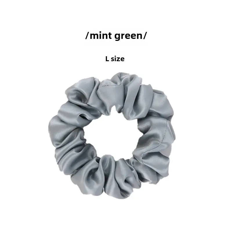 Pink Silk Hair Scrunchie 4.5cm Large - Image 14