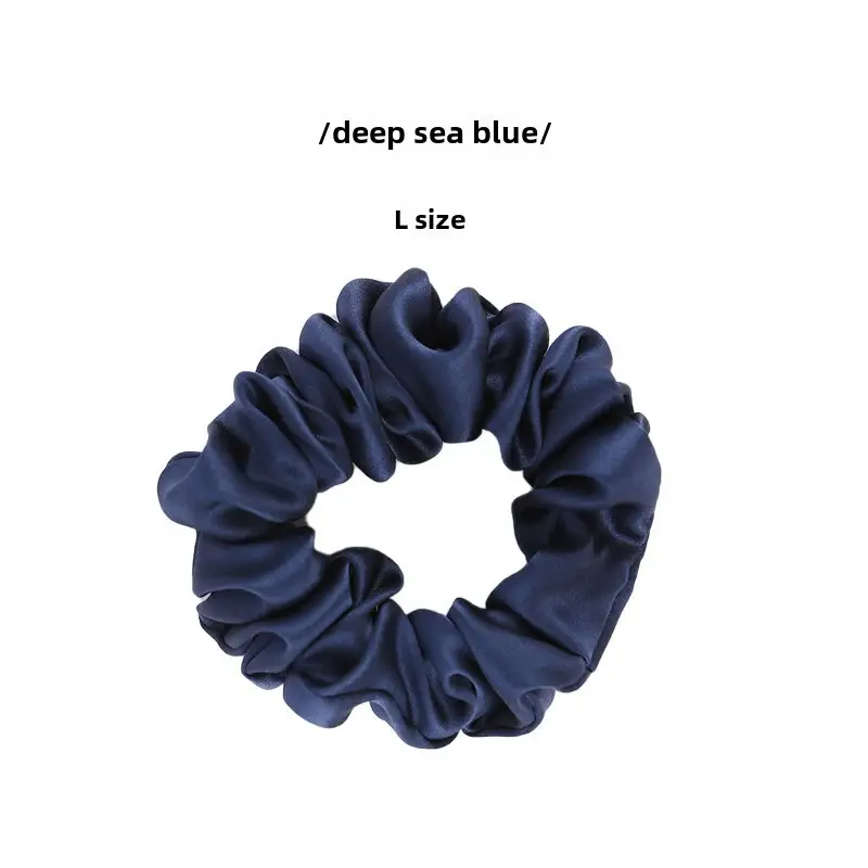 Pink Silk Hair Scrunchie 4.5cm Large - Image 16