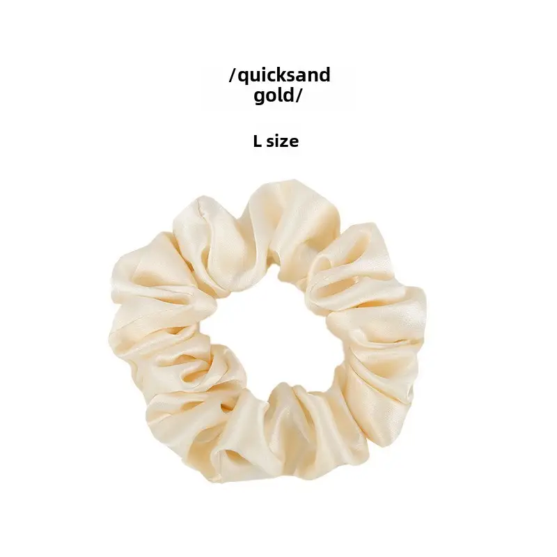Pink Silk Hair Scrunchie 4.5cm Large - Image 18