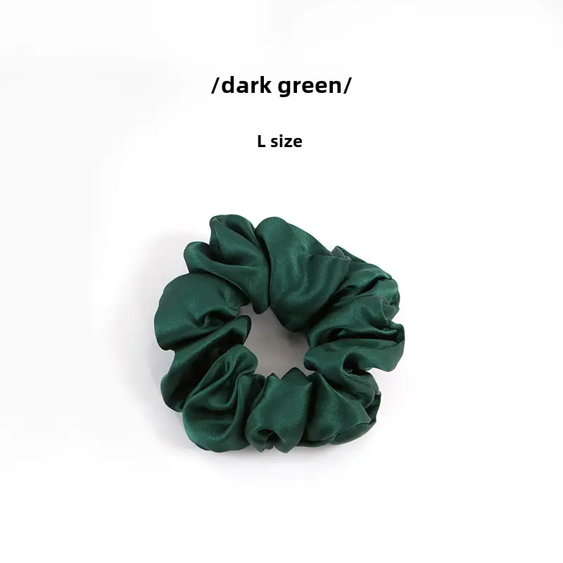 Pink Silk Hair Scrunchie 4.5cm Large - Image 4