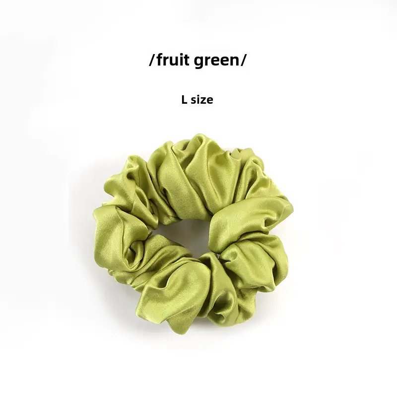 Pink Silk Hair Scrunchie 4.5cm Large - Image 6
