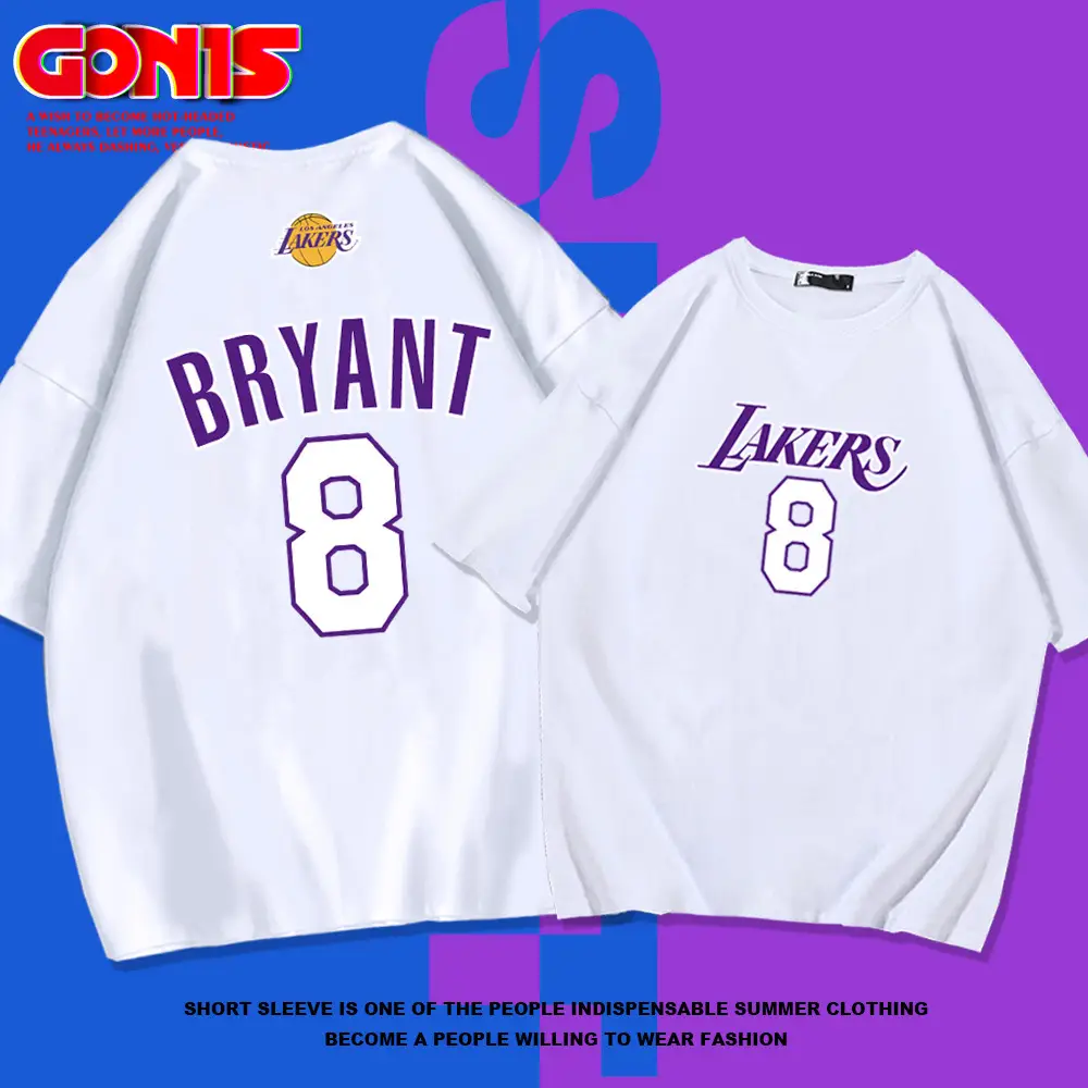 Lakers Memorial Bryant No.8 Short Sleeve T-Shirt - Image 8
