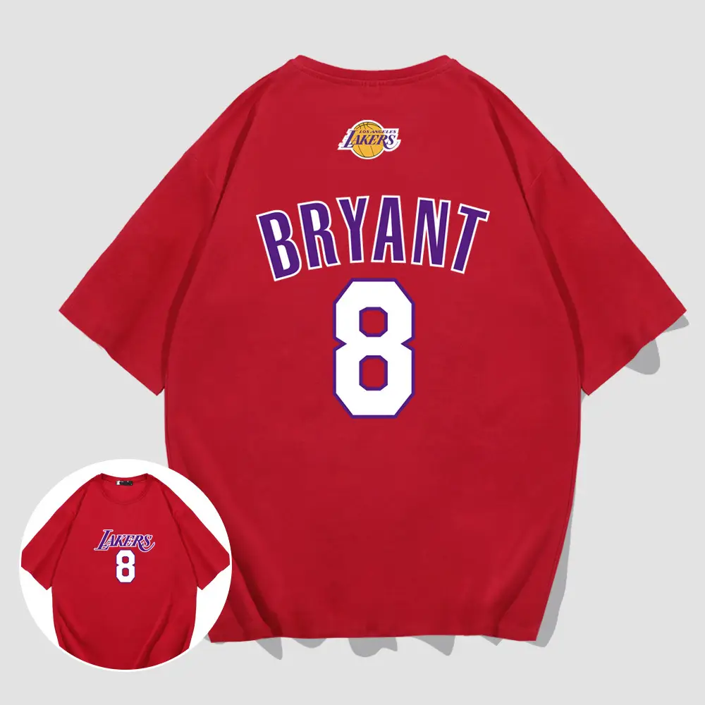 Lakers Memorial Bryant No.8 Short Sleeve T-Shirt - Image 4
