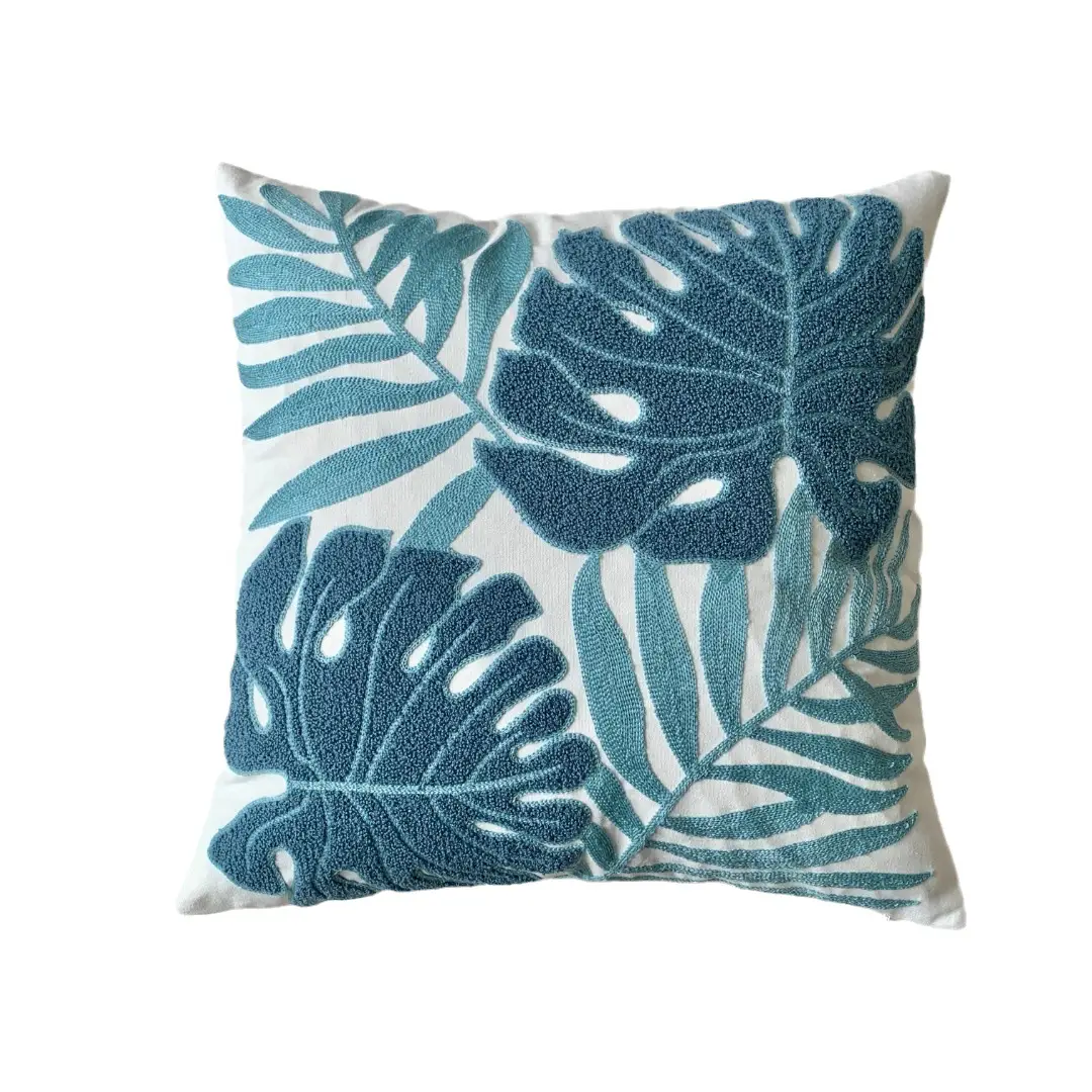 Mixed Pillow Set Green Leaf Yellow Geometric Home Decor
