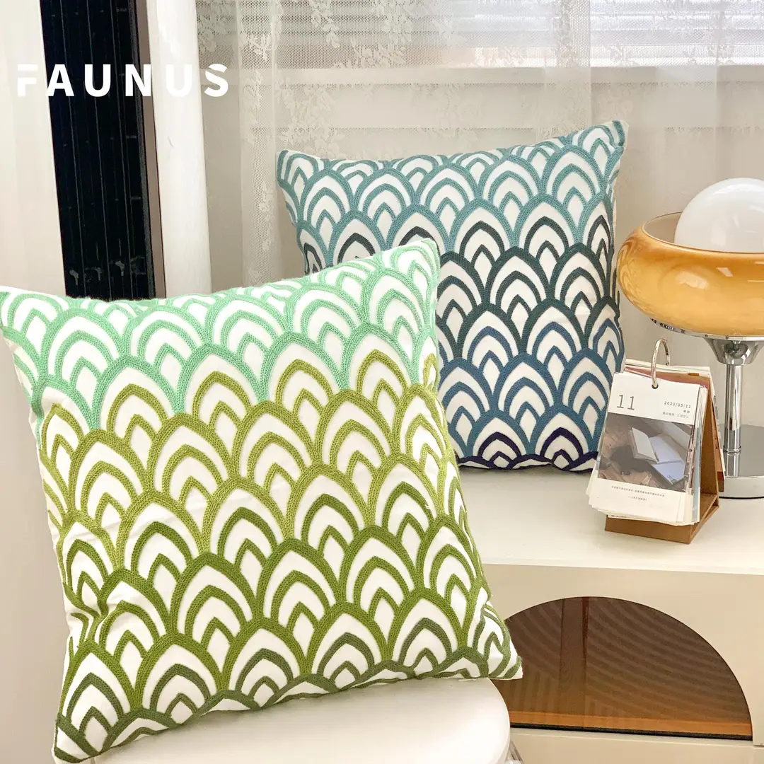 Mixed Pillow Set Green Leaf Yellow Geometric Home Decor — feature 20