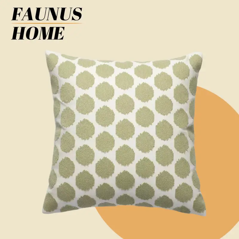 Mixed Pillow Set Green Leaf Yellow Geometric Home Decor