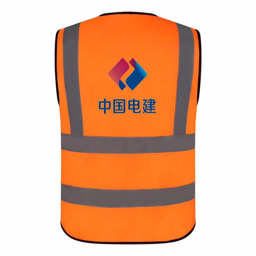 High Visibility Traffic Safety Vest Orange - Image 8