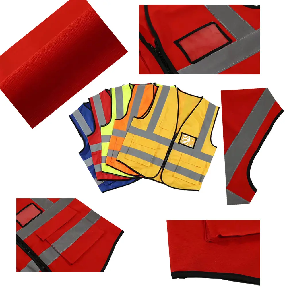 High Visibility Traffic Safety Vest Orange - Image 10