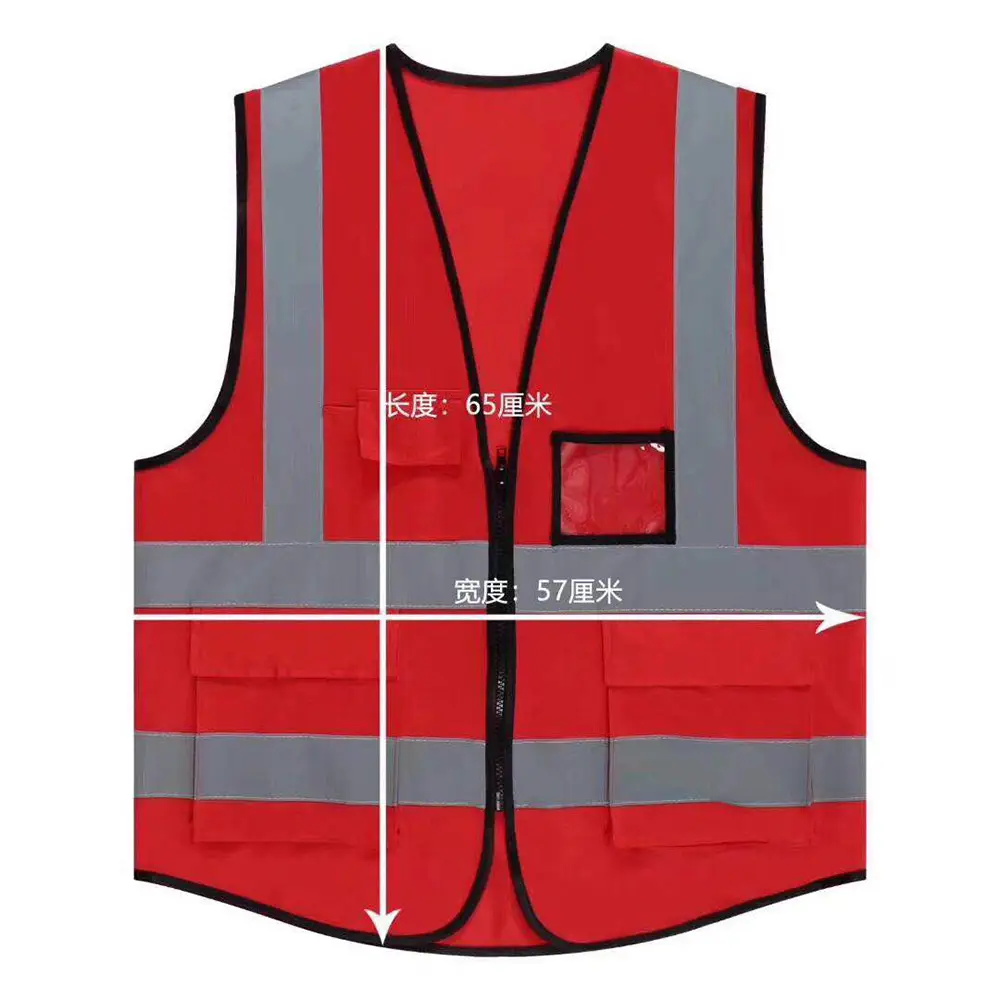 High Visibility Traffic Safety Vest Orange - Image 11