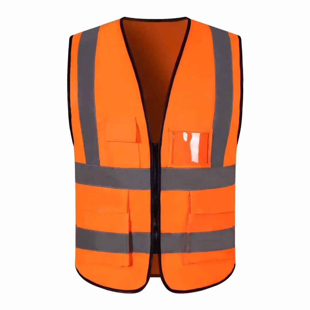 High Visibility Traffic Safety Vest Orange - Image 3