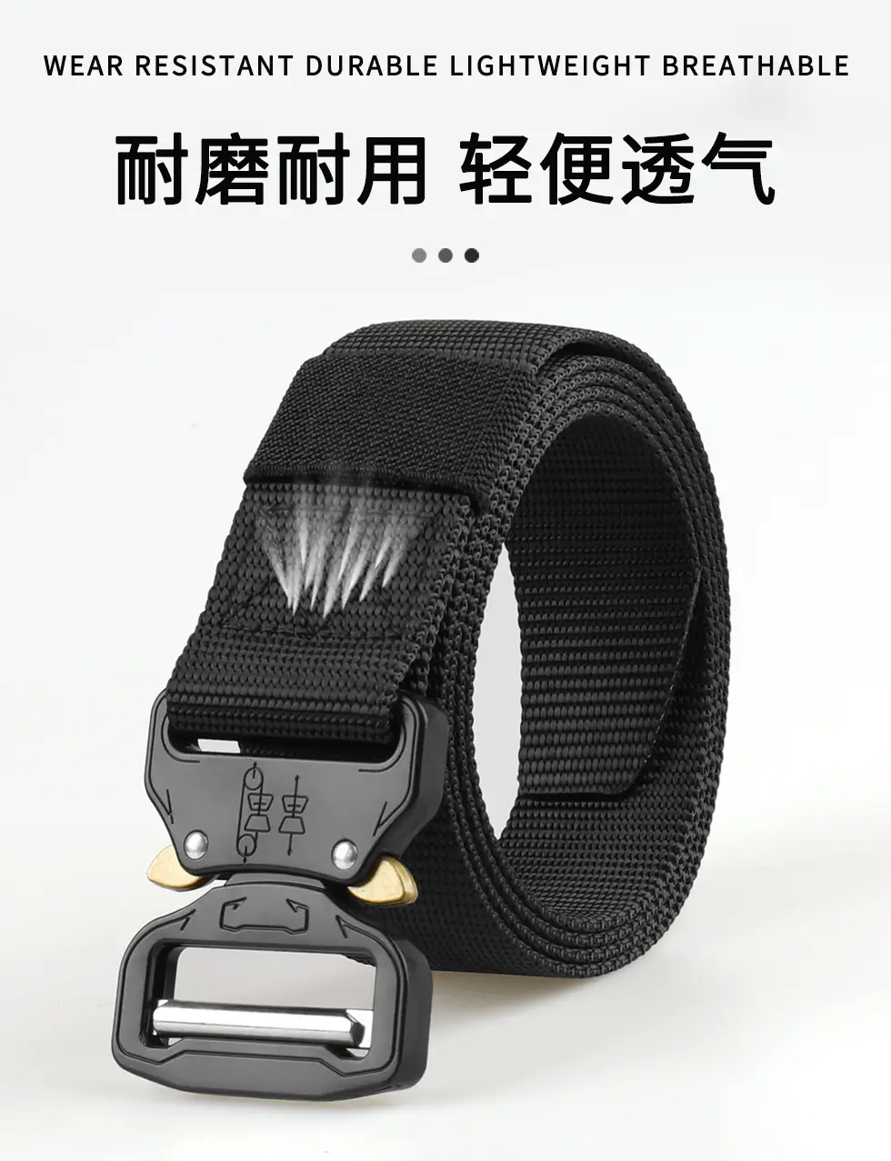Men's Blue Nylon Tactical Belt Multi-functional Training Belt β feature 9