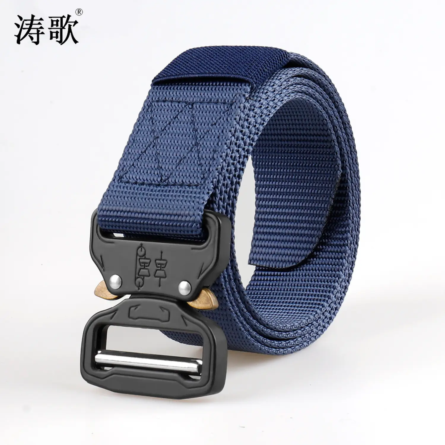 Men's Blue Nylon Tactical Belt Multi-functional Training Belt - Image 6