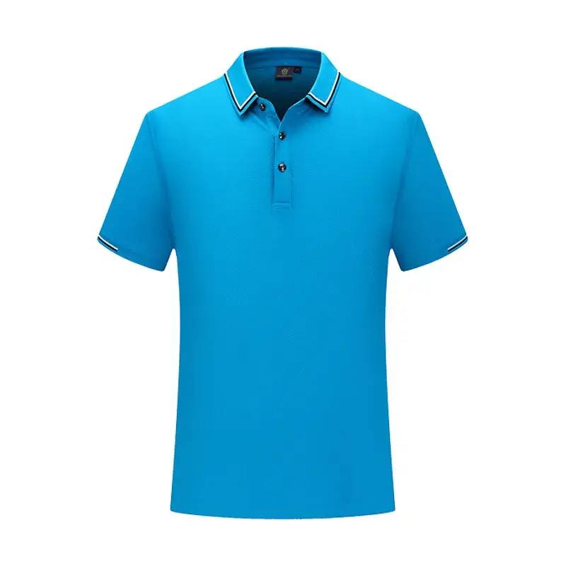 High-Grade Cotton Blue T-Shirt with Logo Print - Image 15