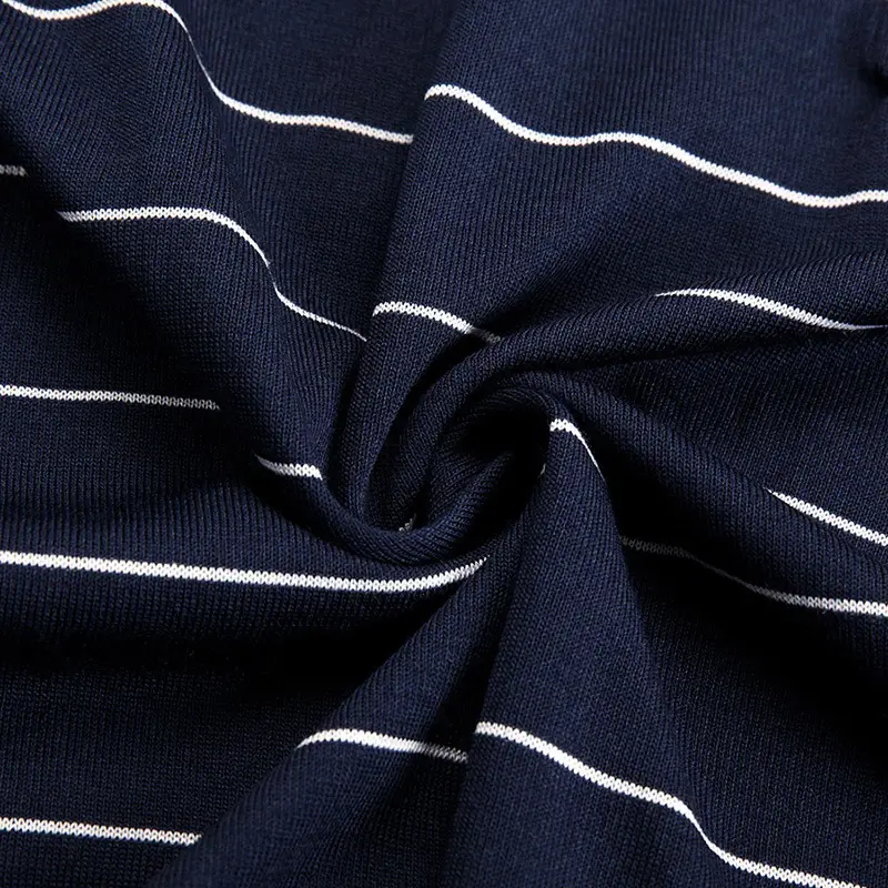 Dad's Blue Striped Polo T-Shirt Summer Middle-aged Men - Image 7