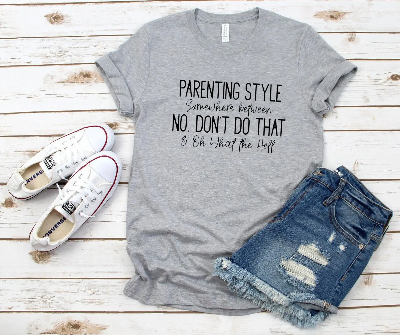 Parenting Style T-Shirt Grey No Don't Do That - Image 3