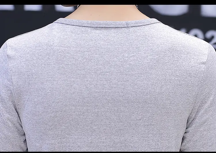 Men's Pure White Long Sleeve T-Shirt Slim Fit All Year — feature 22