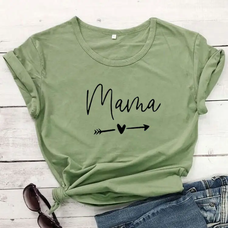Mama Arrow Print Yellow T-Shirt for Women - Image 4