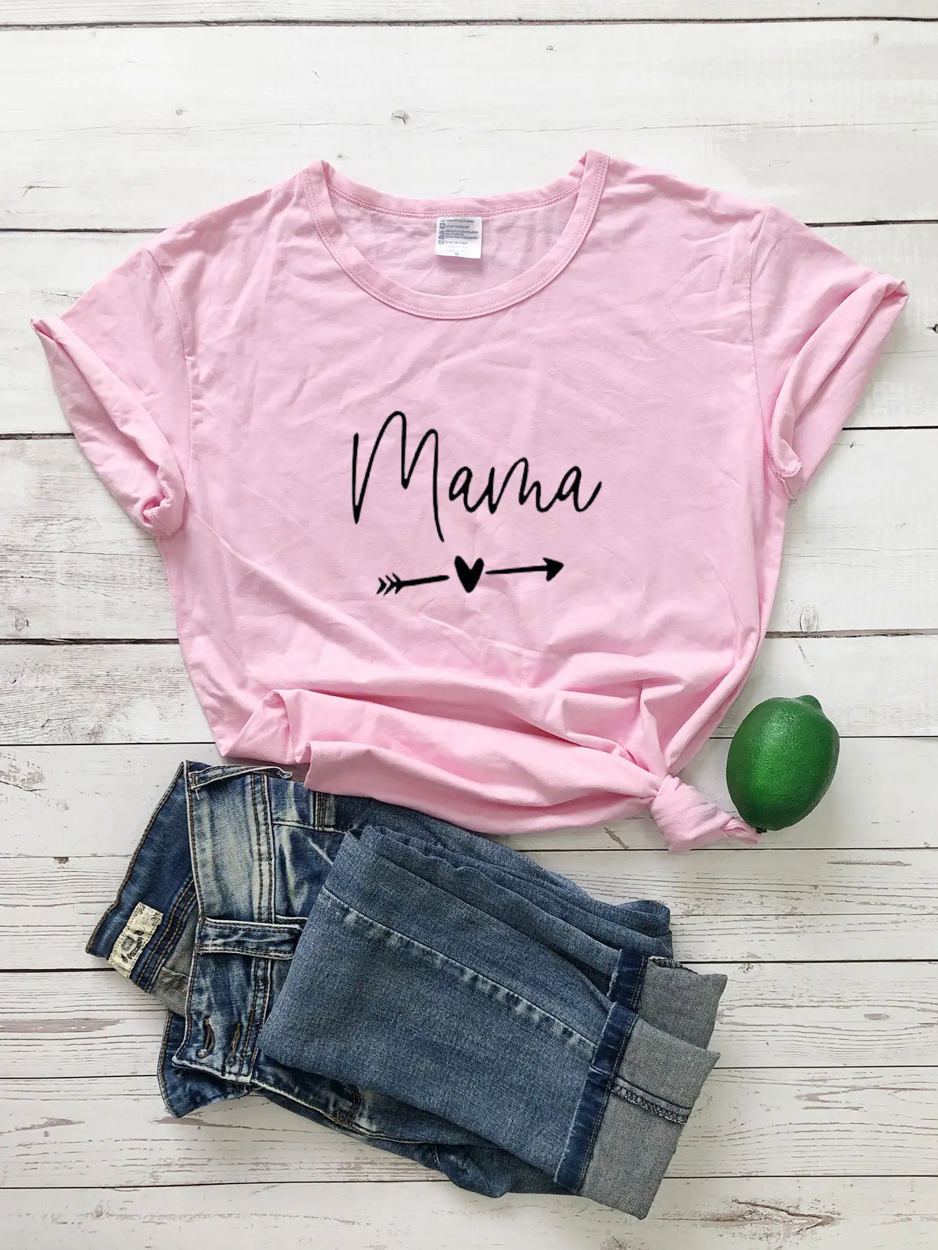 Mama Arrow Print Yellow T-Shirt for Women - Image 6