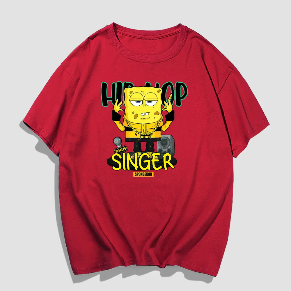 Sponge Baby T-Shirt Yellow Cartoon Short Sleeve Summer - Image 4