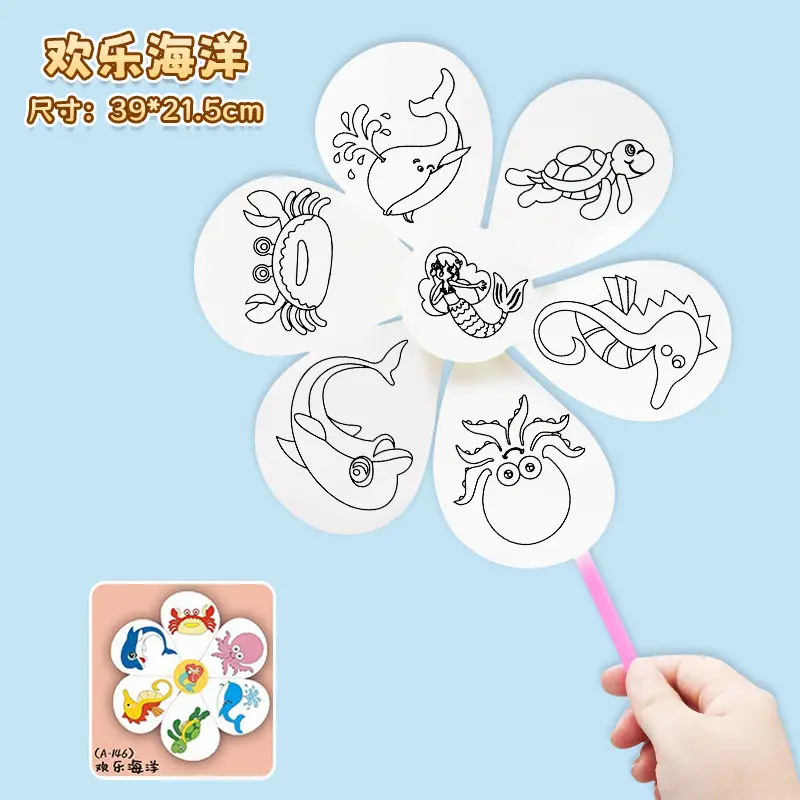 Kids Windmill Painting Set with Fruit Designs