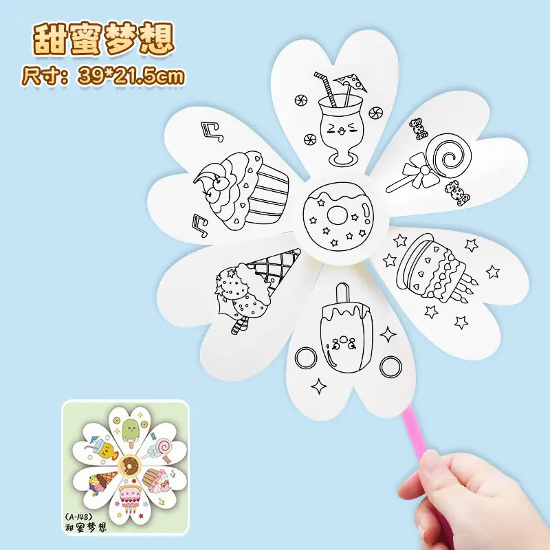 Kids Windmill Painting Set with Fruit Designs