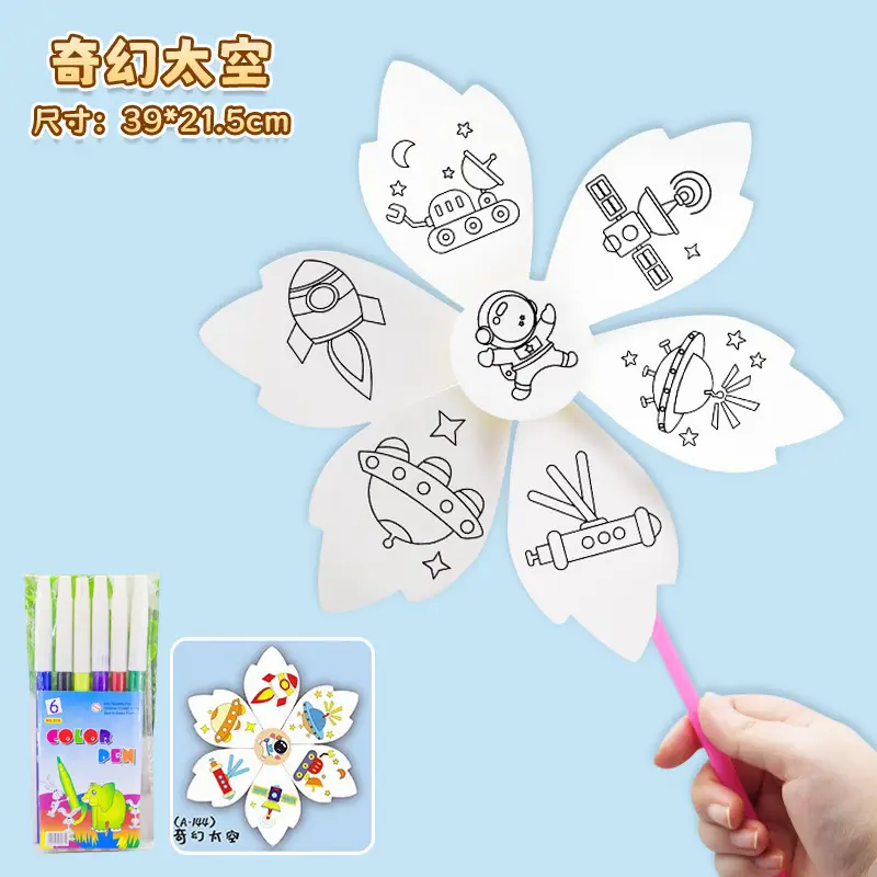 Kids Windmill Painting Set with Fruit Designs