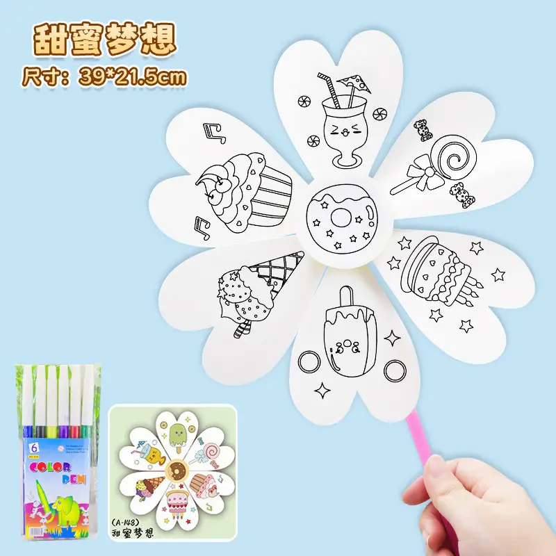 Kids Windmill Painting Set with Fruit Designs