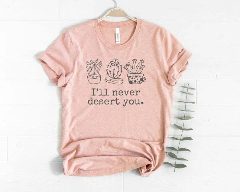 Black T-Shirt I'Ll Never Desert You Crown Design - Image 7