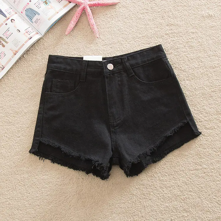 Summer Denim Shorts Set for Women High Waist Slim Fit