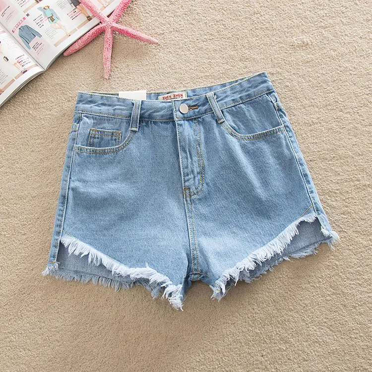 Summer Denim Shorts Set for Women High Waist Slim Fit