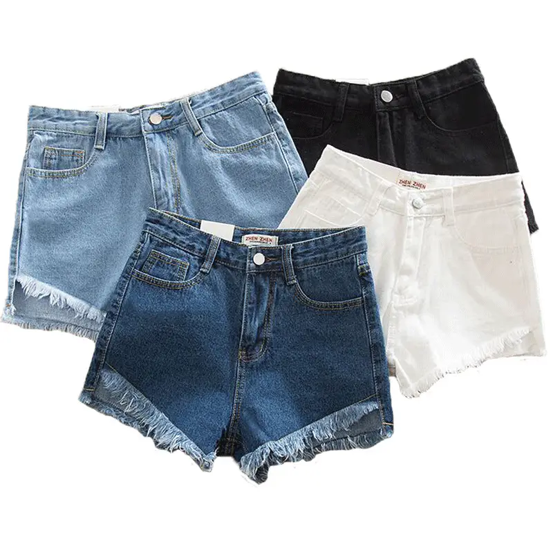 Summer Denim Shorts Set for Women High Waist Slim Fit