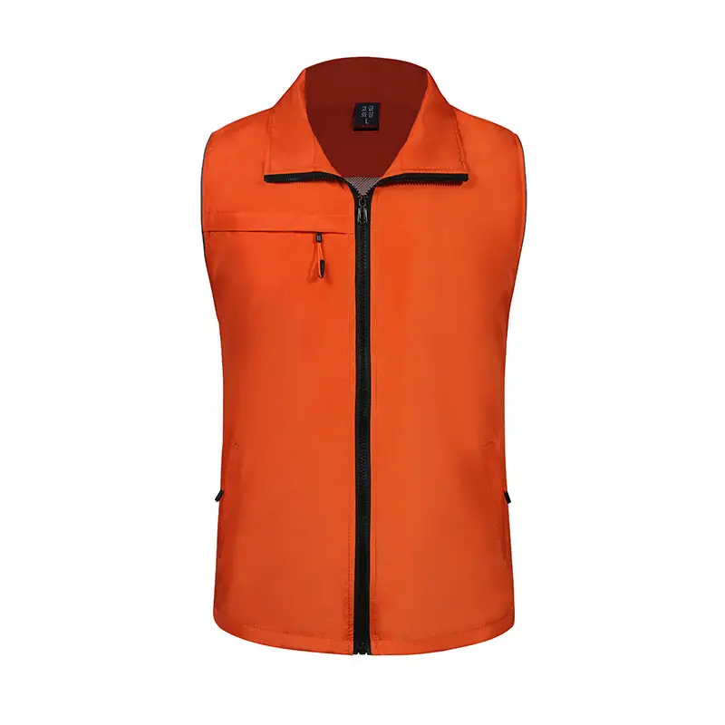 Blue Neoprene Sleeveless Vest with Zip Front - Image 2