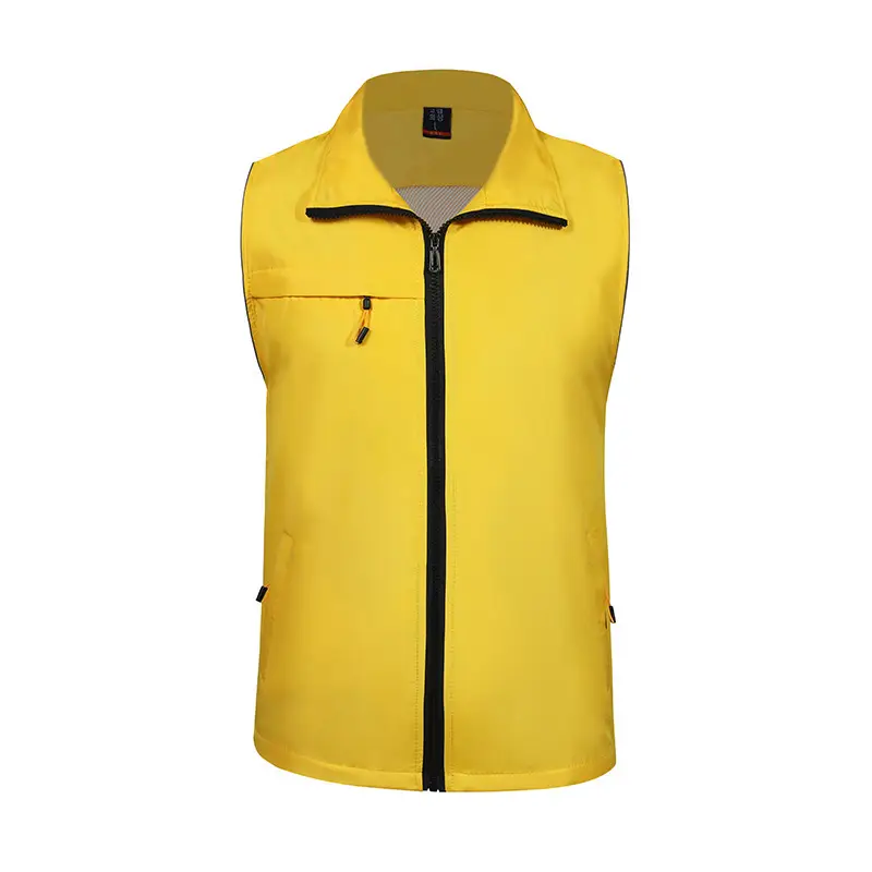 Blue Neoprene Sleeveless Vest with Zip Front - Image 5