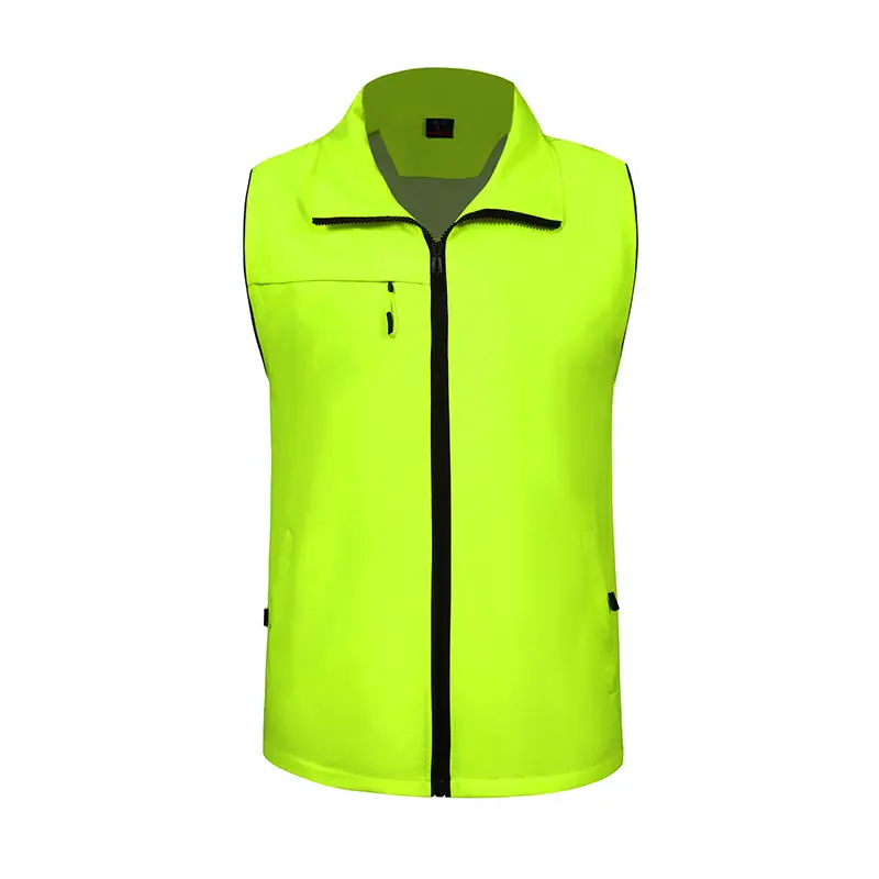 Blue Neoprene Sleeveless Vest with Zip Front - Image 7