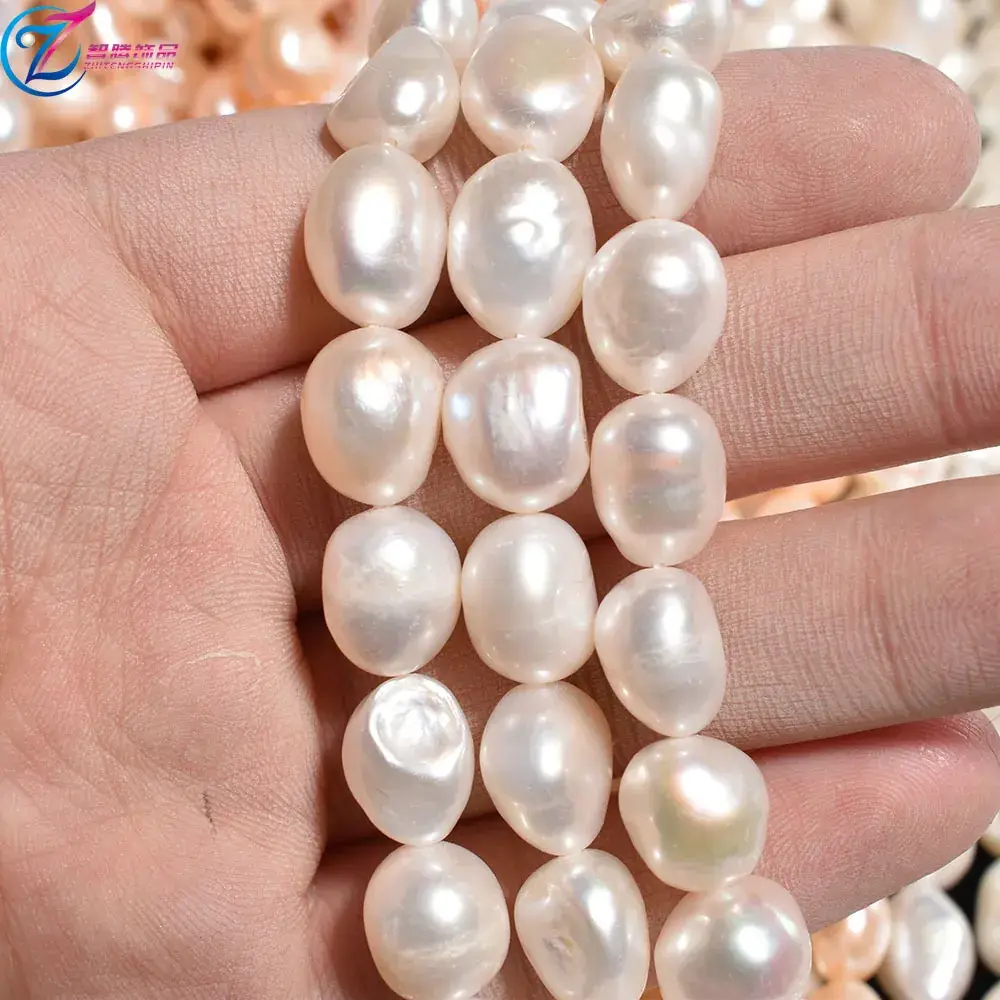 Natural Freshwater Pearl Double Sided Light Beads