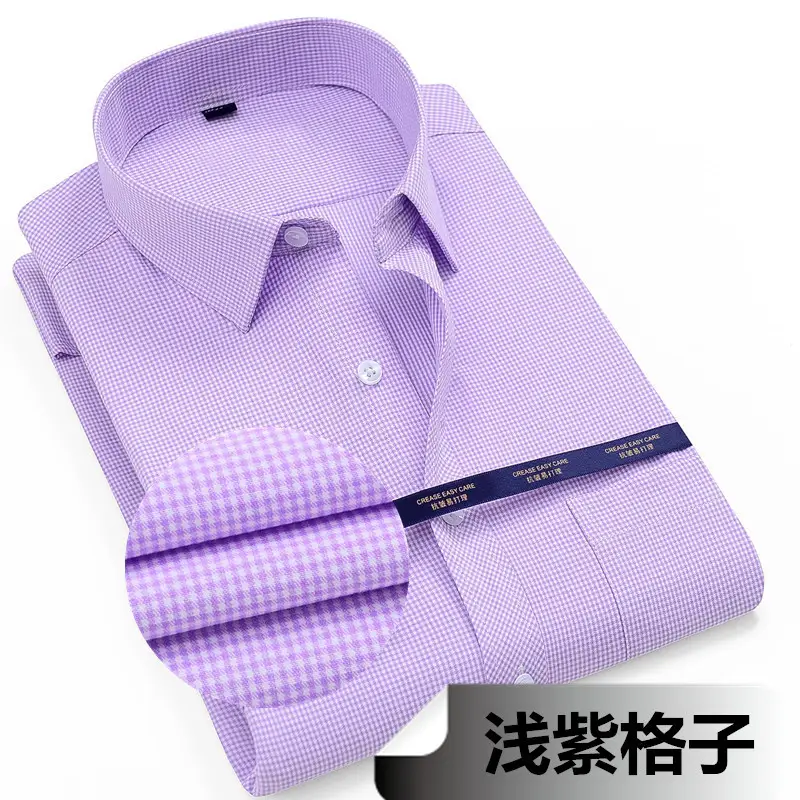 Pure White Thin Men's Short Sleeve Business Shirt - Image 19