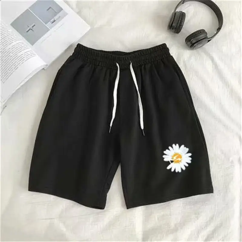 Green Daisy Print Casual Shorts for Men