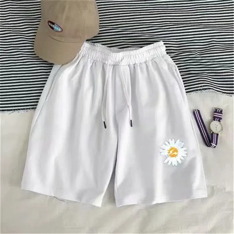 Green Daisy Print Casual Shorts for Men