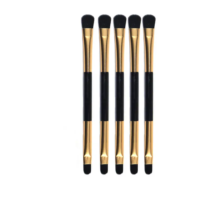 Light Bright Gold Eyebrow Brush with Black Handle - Image 3
