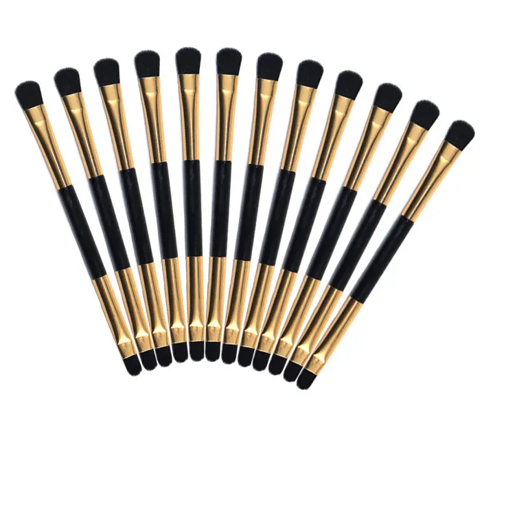 Light Bright Gold Eyebrow Brush with Black Handle - Image 6