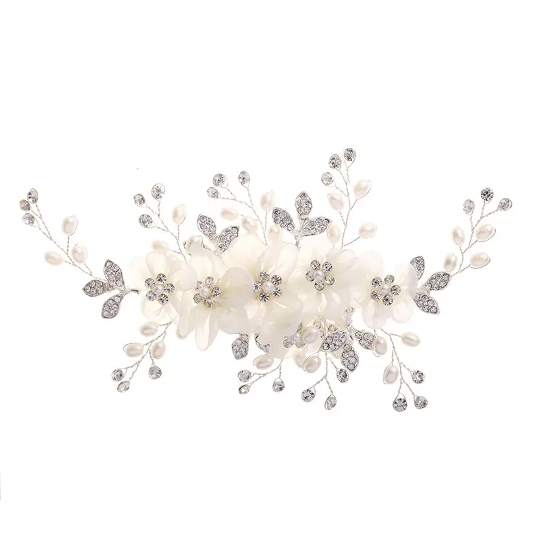 Korean Pearl Flower Hair Comb for Bride Wedding Hair Accessories - Image 5